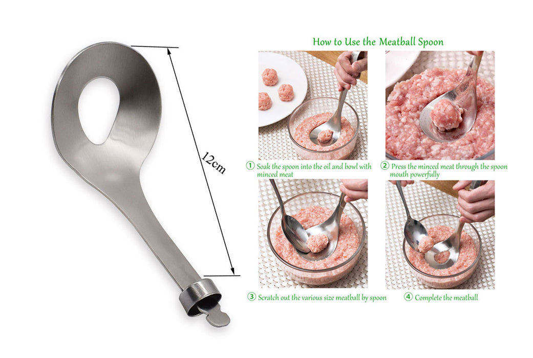 Meatball Spoon Kit - Stainless Steel