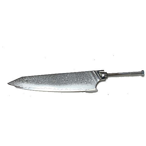 * VG10 Hidden Tang - Rain Drop Pattern - 8" Cut Chef Knife - VG10 Damascus