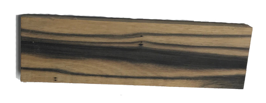 Knife Scales - Wood - Black and White Ebony - pair