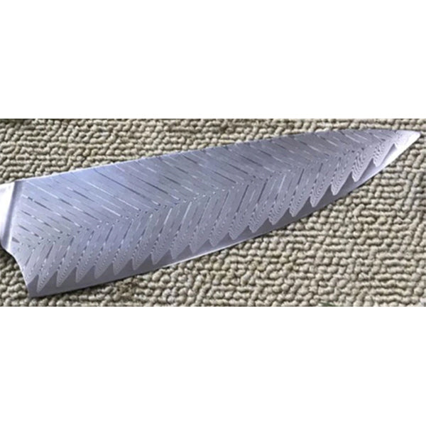 * VG10 Feather Pattern - Chef Knife Blank - 13.5" AOL