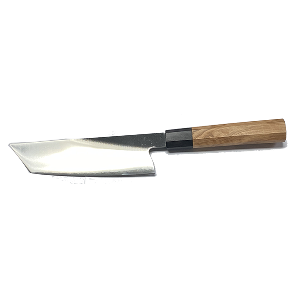 **WokMaster JAPANESE STYLE * KNIFE Set 5 PC - African Blackwood / Olivewood OCTAGONAL HANDLE - 440C S.S. - COMPLETED KNIFECKWOOD & OL
