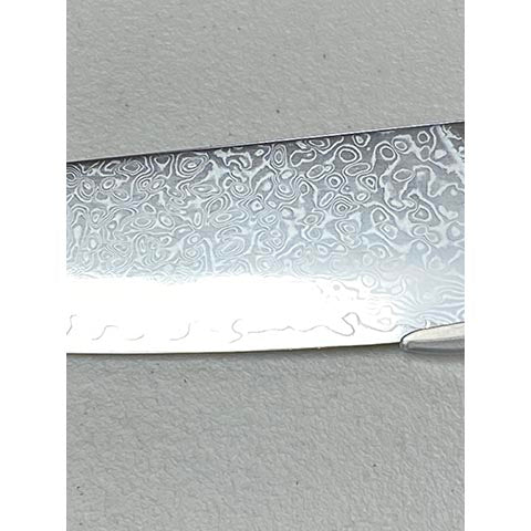 * VG10 Hidden Tang - Rain Drop Pattern - 3.5" Paring Hawkbill Knife - VG10 Damascus