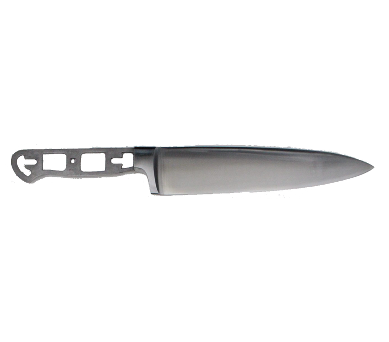 ** Bolster - Chef Knife Blank with Bolster & Skeletonized Handle - 13"  OAL - Satin