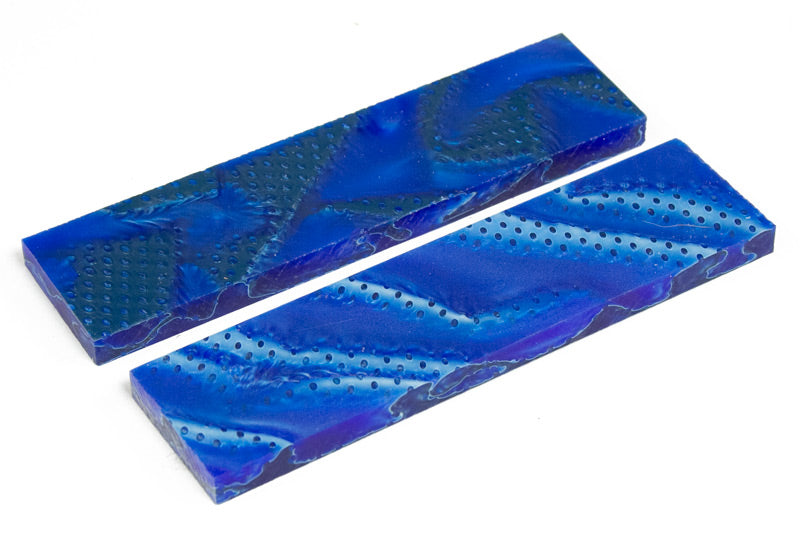 Knife Scales - Blue Hawaii Knife Scales - 0.35 x 1.5 x 5 - 2 pieces