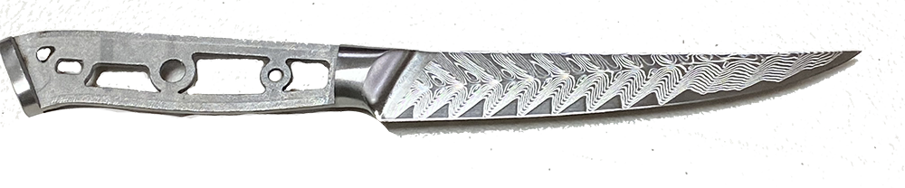 * VG10 Feather Pattern - Steak Knife Blank - 9" OAL - 5" Cut