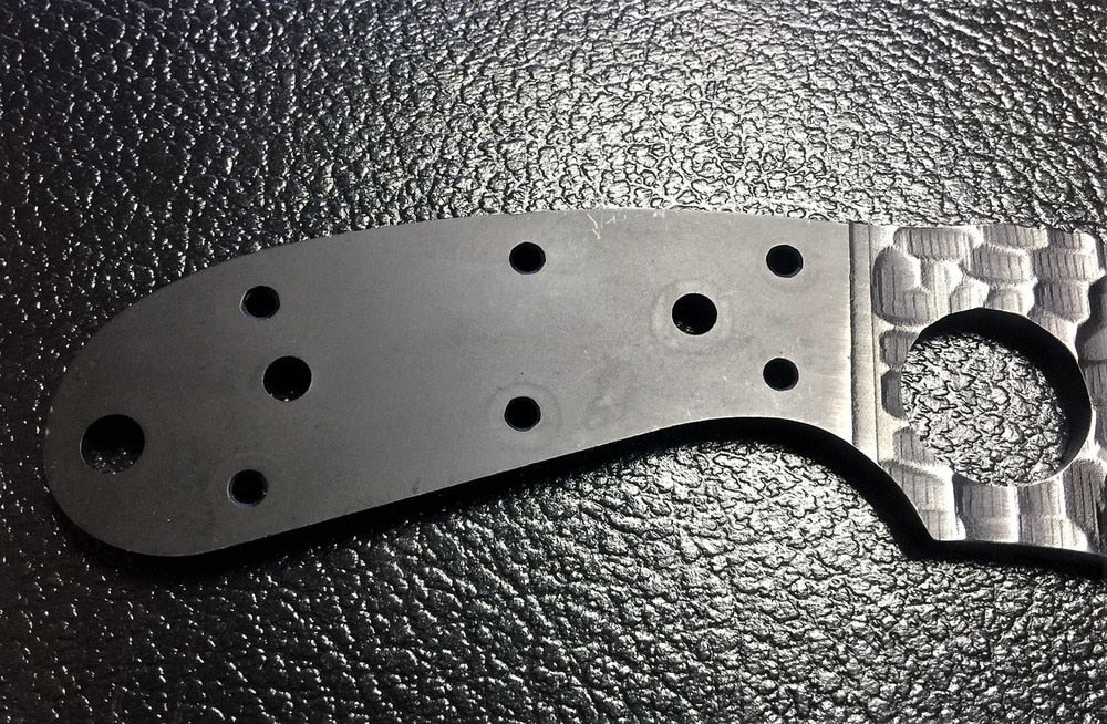 * CNC Produced Buffalo Hump T3 Textured Pattern CNC Knife Blank