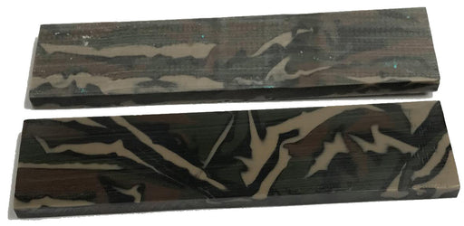 Knife Scales - Acrylic Woodland Camo - WoodWorld of Texas