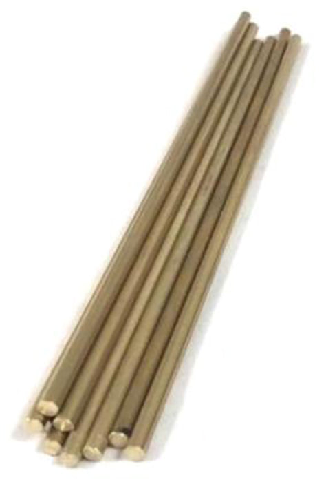 Pin Material - Brass  Rod 1/4" x 6" Long - 5 pack