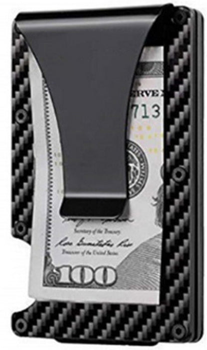 Carbon Fiber RFID Blocking wallet with Money Clip and Dont Tread on Me picture