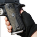 Black Rosewood 1911 Full Size Grips Fish Sales Colt Logo Black Medallion - WoodWorld of Texas