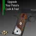 1911 Full Size Checkered Rosewood Grips Pearl Accent w/ Colt White Medallion - WoodWorld of Texas
