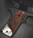 1911 Full Size Checkered Rosewood Grips Pearl Accent w/ Colt Black Medallion - WoodWorld of Texas