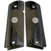 Black Rosewood 1911 Full Size Grips Fish Sales Colt Logo White Medallion - WoodWorld of Texas