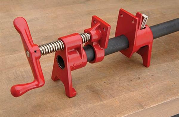 Cast Iron Pipe Clamp Set On Stand