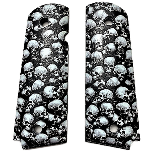1911 Full Size Grips - UV / HD Image Printed Over Wood - Skulls - WoodWorld of Texas