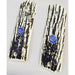 1911 Full Size Gun Grips Faux Mammoth Bark with Colt Logo Blue Medallion - WoodWorld of Texas