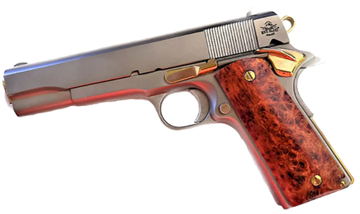 1911 Full Size HD / UV Image Grips - Amboina Burl - Printed over ABS - WoodWorld of Texas