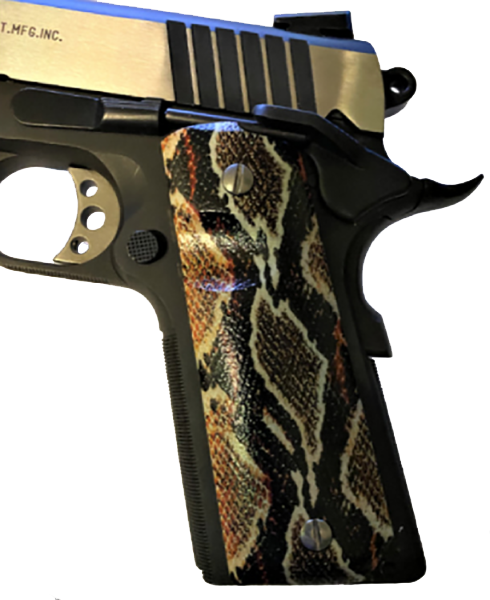 1911 Full Size Grips - UV / HD Image Printed Over Wood - Rattle Snake - WoodWorld of Texas