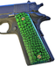 1911 Full Size Grips - UV / HD Image Printed Over Wood - Green Dragon - WoodWorld of Texas