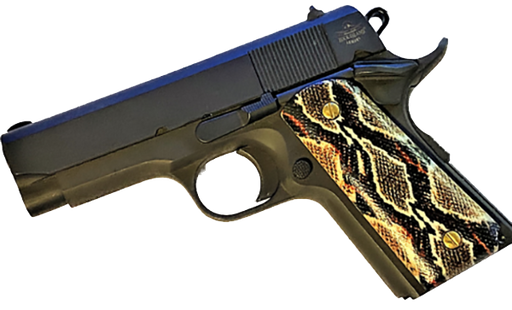 1911 Officer / Compact Size UV/HD image printed over wood - Rattle Snake Skin - WoodWorld of Texas