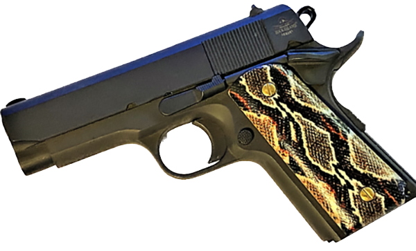 1911 Officer / Compact Size UV/HD image printed over wood - Rattle Snake Skin - WoodWorld of Texas