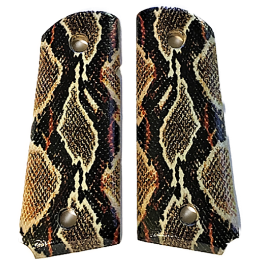 1911 Officer / Compact Size UV/HD image printed over wood - Rattle Snake Skin - WoodWorld of Texas