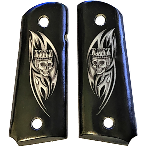 1911 Officer / Compact Size UV/HD image printed over wood - King Skull - WoodWorld of Texas