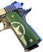 1911 Full Size Grips - UV / HD Image Printed Over Acrylic - Green Jeep Star - WoodWorld of Texas