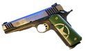 1911 Full Size Grips - UV / HD Image Printed Over Acrylic - Green Jeep Star - WoodWorld of Texas