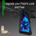 1911 Full Size HD / UV Image Grips - Skull in Blue Flames  - Printed over ABS - WoodWorld of Texas