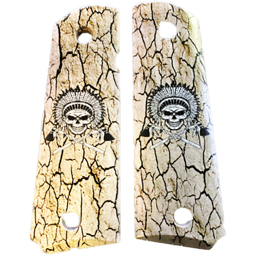 1911 Full Size Grips - UV / HD Image Printed Over Wood - Warrior Chief - WoodWorld of Texas