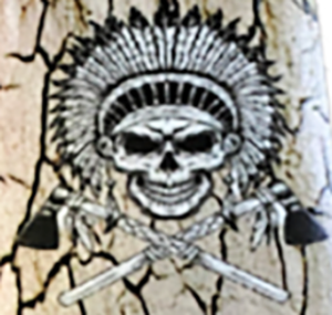 1911 Full Size Grips - UV / HD Image Printed Over Wood - Warrior Chief - WoodWorld of Texas