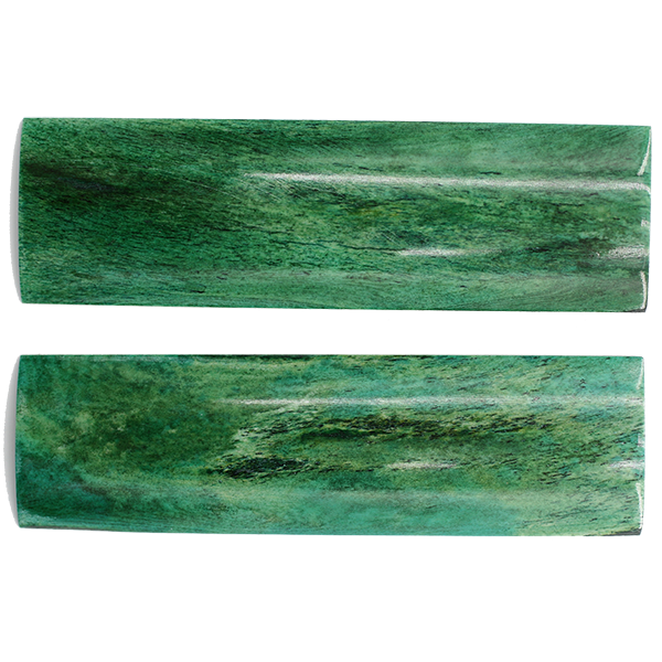 Genuine Bone -  Dyed Forest Green  -  .25"x1.5"x5"