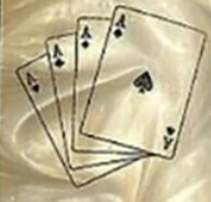 1911 Full Size Acrylic Faux Pearl Grips w/ 4 Aces Black - WoodWorld of Texas