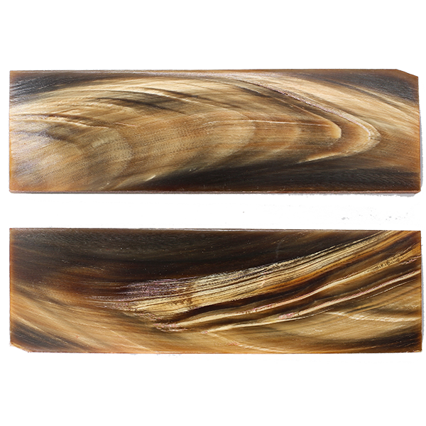 Water Buffalo -  Brown Brown / Gold Stripe  -  3/8"x1.5"x5"