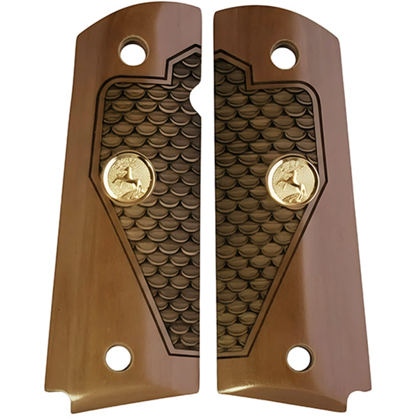 1911 Full Size G10 Composite with Fish Scales with Colt Rampant Horse Gold Medallion