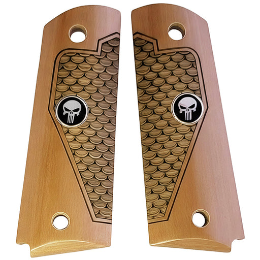 1911 Full Size G10 Composite with Fish Scales with Punisher Black Medallion - WoodWorld of Texas