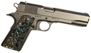 1911 Full Size Grips - UV / HD Image Printed Over Acrylic - Puau Abalone - WoodWorld of Texas