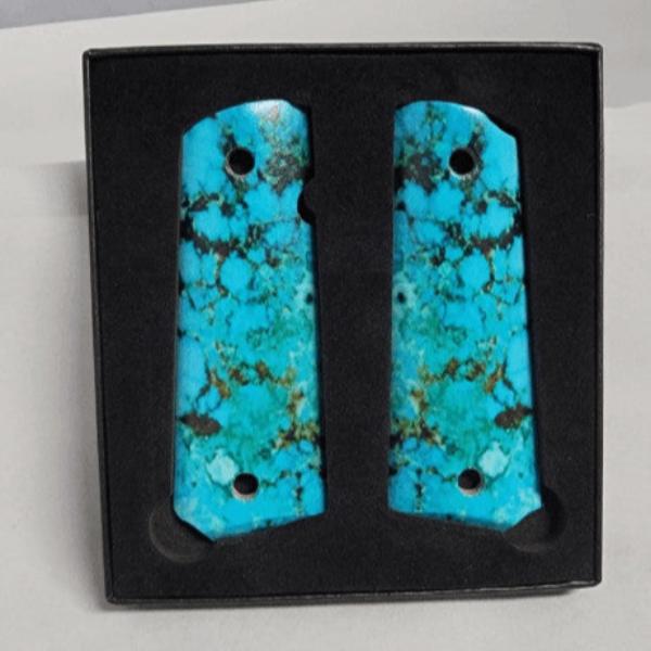 1911 Grips Colt Gov & Clones HD Picture of Turquoise UV printed on wood