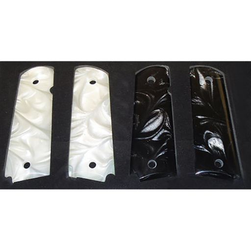 1911 Full Size Acrylic Faux Black Pearl and Faux White Pearl Set (2 Pairs of Grips) - WoodWorld of Texas