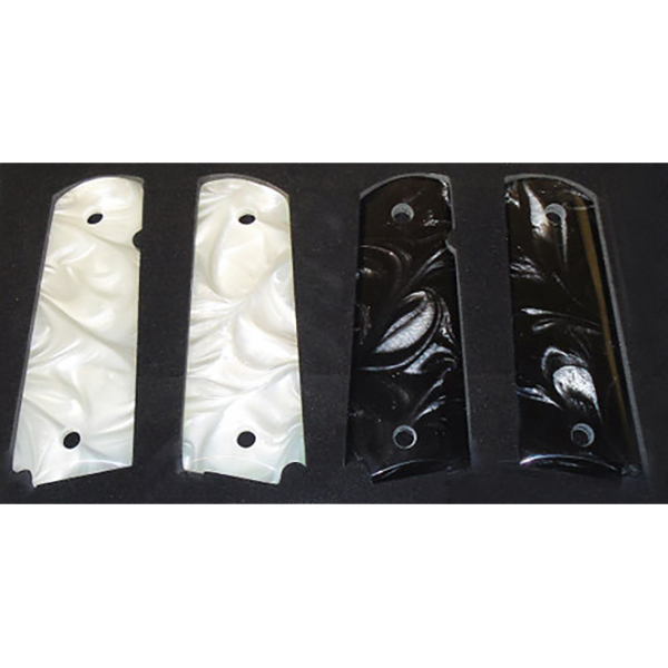 1911 Full Size Acrylic Faux Black Pearl and Faux White Pearl Set (2 Pairs of Grips) - WoodWorld of Texas