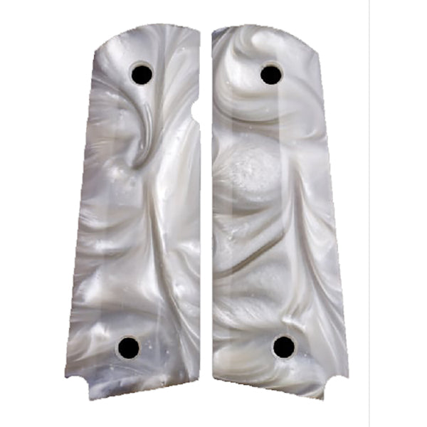 1911 Full Size Acrylic Faux Black Pearl and Faux White Pearl Set (2 Pairs of Grips) - WoodWorld of Texas