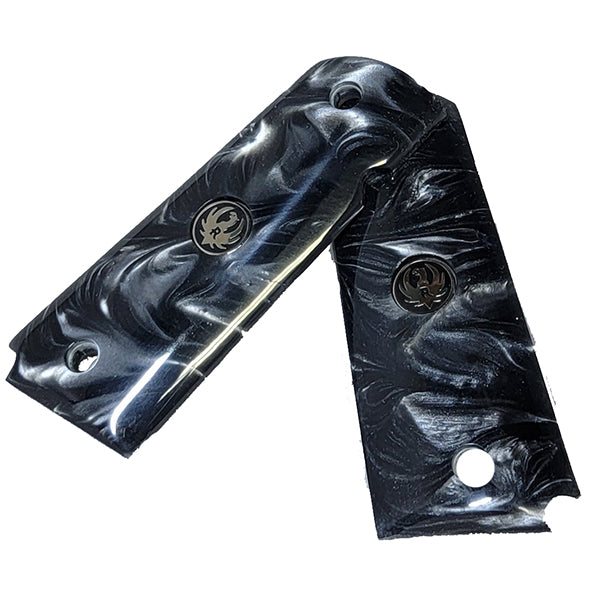 1911 Full Size Acrylic Faux Black Pearl with Ruger Black Medallion