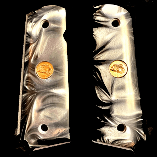 1911 Full Size Acrylic Faux Black Pearl with Eagle Gold Medallion