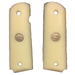 1911 Full Size Acrylic Faux Ivory Grips w/ Eagle Gold Medallion - WoodWorld of Texas