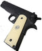 1911 Full Size Acrylic Faux Ivory Grips w/ Colt Logo White Medallion - WoodWorld of Texas