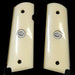 1911 Full Size Acrylic Faux Ivory Grips w/ Colt Logo White Medallion - WoodWorld of Texas