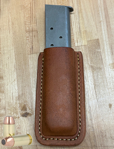 1911 - Single Magazine Pouch/Case/Holder - Form Fitted - Belt Clip On - Tan - Made in Texas