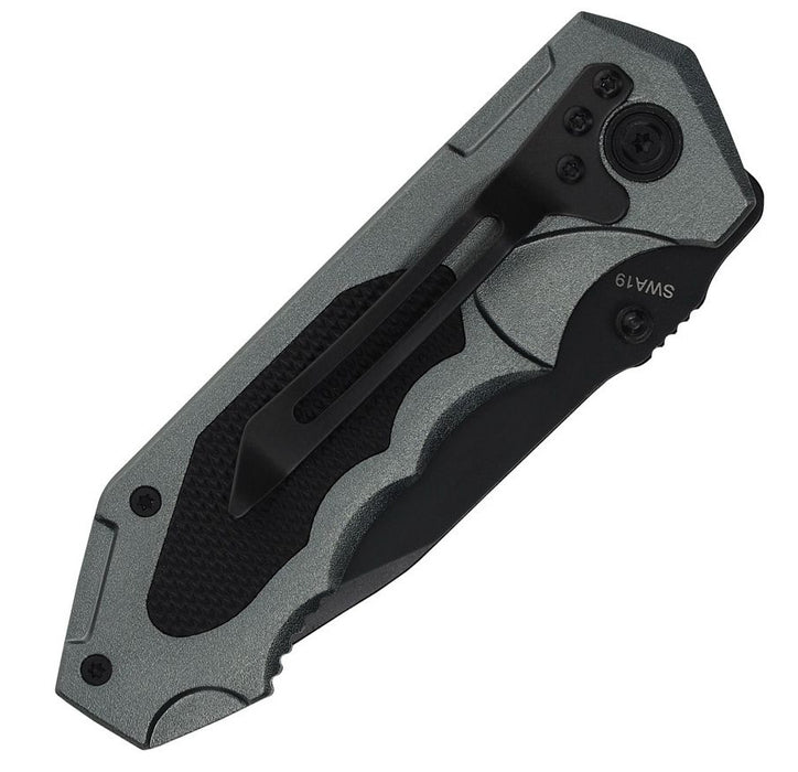 Smith & Wesson Extreme Ops Linerlock Assisted Opening 3"Black  Blade Stainless Steel Auqua Grey Handle