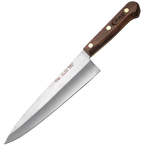 *Case Cutlery Chef Knife 8", Walnut handle, Stainless Steel. XX635 Pattern